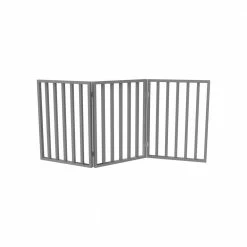 54 in. x 24 in. Wooden Freestanding Gray Pet Gate by Petmaker