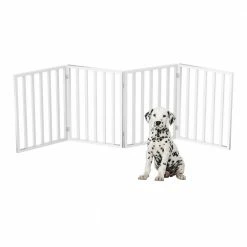72 in. x 24 in. Wooden Freestanding White Pet Gate by Petmaker -Cheap Bird & Wildlife Supplies Store petmaker dog pens gates hw3210105 1f 1000
