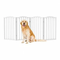 4-Panel Wooden Freestanding Folding Pet Gate with Scalloped Top in White by Petmaker 11 4-Panel Wooden Freestanding Folding Pet Gate with Scalloped Top in White by Petmaker -Cheap Bird & Wildlife Supplies Store petmaker dog pens gates hw3210212 1f 1000