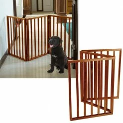 24 in. x 54 in. Wooden Freestanding Mahogany Pet Gate by Petmaker -Cheap Bird & Wildlife Supplies Store petmaker dog pens gates m320116 4f 1000