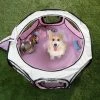 33 in. x 33 in. Portable Pop Up Pet Play Pen with Carrying Bag in Pink by Petmaker