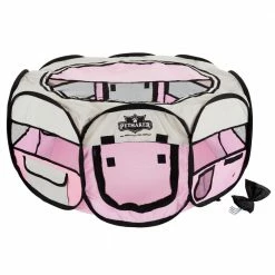 33 in. x 33 in. Portable Pop Up Pet Play Pen with Carrying Bag in Pink by Petmaker 11 33 in. x 33 in. Portable Pop Up Pet Play Pen with Carrying Bag in Pink by Petmaker -Cheap Bird & Wildlife Supplies Store petmaker dog pens gates m320117 fa 1000