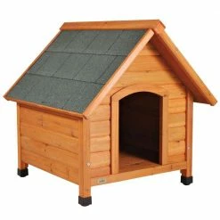 Natura Cottage Dog House, Peaked Roof, Adjustable Legs, Brown, Small by TRIXIE