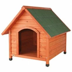 Natura Cottage Dog House, Peaked Roof, Adjustable Legs, Brown, X-Large by TRIXIE