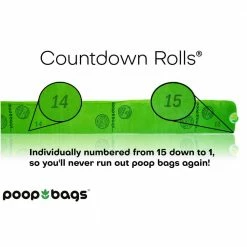 9 in. x 13 in. Bio-Based Orange Scented Countdown 15 to 1 Dog Waste Bags Rolls (120-Count 8 Roll Pack) by poop bags -Cheap Bird & Wildlife Supplies Store poop bags waste bags orang925 4f 1000