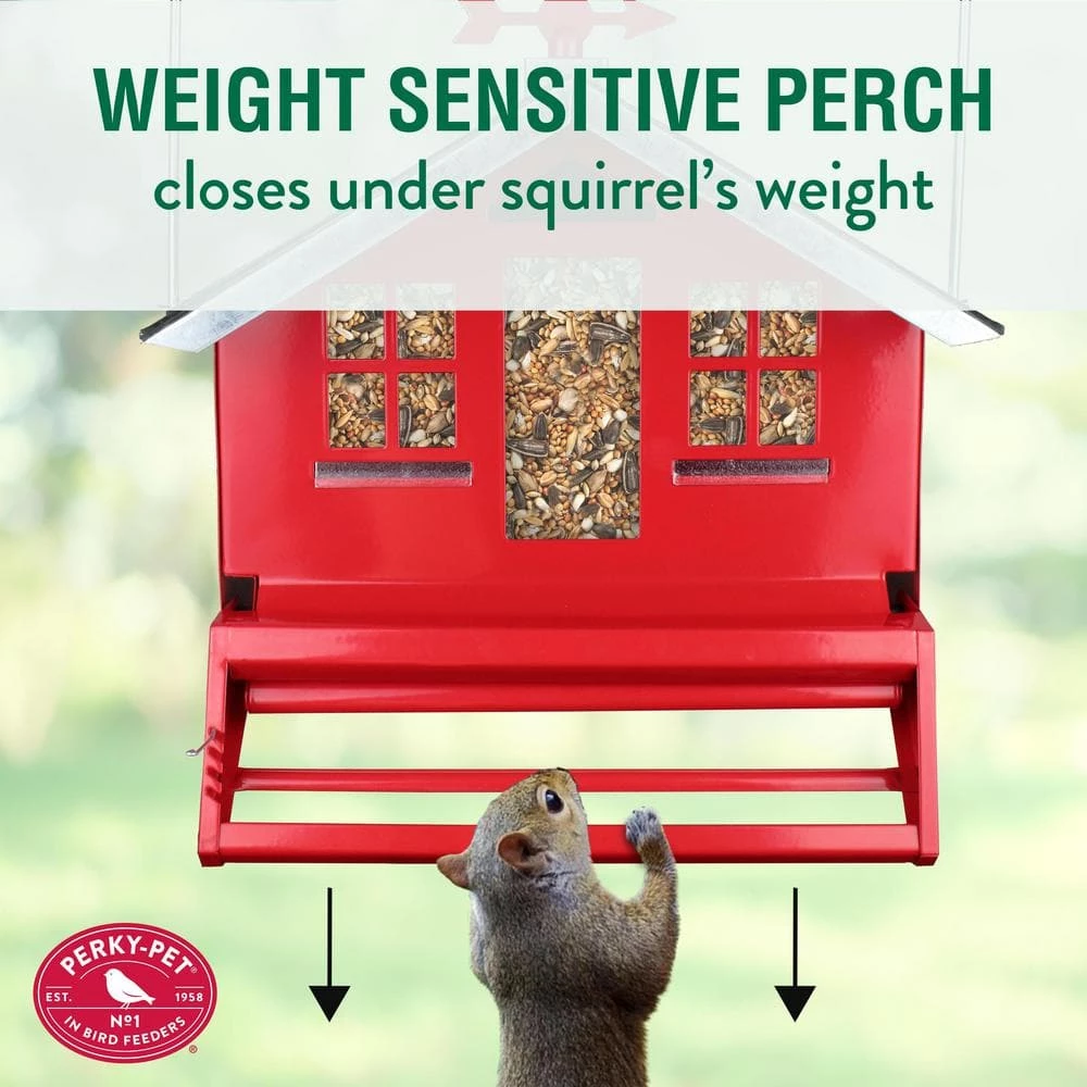 Squirrel-Be-Gone II Country Style Squirrel Resistant Metal Wild Bird Feeder - 8 lb. Capacity by Perky-Pet 7 Squirrel-Be-Gone II Country Style Squirrel Resistant Metal Wild Bird Feeder - 8 lb. Capacity by Perky-Pet - Image 7