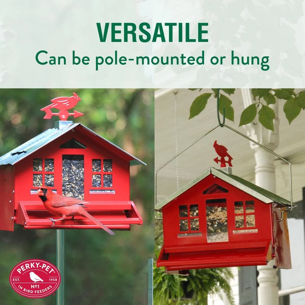 Squirrel-Be-Gone II Country Style Squirrel Resistant Metal Wild Bird Feeder - 8 lb. Capacity by Perky-Pet 4 Squirrel-Be-Gone II Country Style Squirrel Resistant Metal Wild Bird Feeder - 8 lb. Capacity by Perky-Pet - Image 4