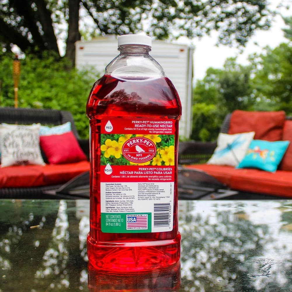 64 oz. Red Ready-to-Use Hummingbird Nectar by Perky-Pet 2 64 oz. Red Ready-to-Use Hummingbird Nectar by Perky-Pet - Image 2