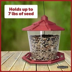 Recycled Ecozebo Red Bird Feeder by Pennington -Cheap Bird & Wildlife Supplies Store red top and base pennington bird feeders 100519451 1d 1000