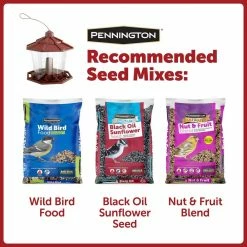 Recycled Ecozebo Red Bird Feeder by Pennington -Cheap Bird & Wildlife Supplies Store red top and base pennington bird feeders 100519451 1f 1000