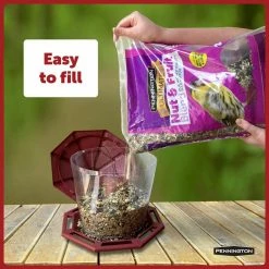 Recycled Ecozebo Red Bird Feeder by Pennington -Cheap Bird & Wildlife Supplies Store red top and base pennington bird feeders 100519451 c3 1000