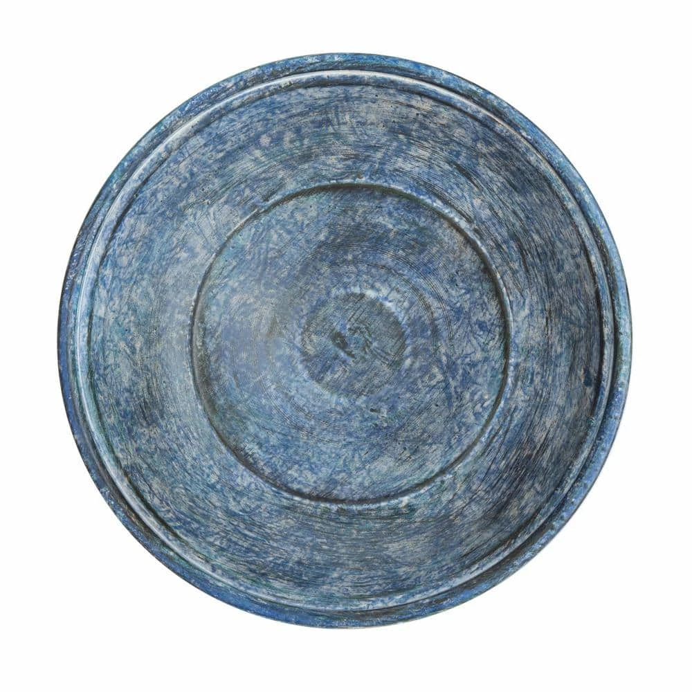 Orian Mossy Blue Iron Round Birdbath by SAFAVIEH 5 Orian Mossy Blue Iron Round Birdbath by SAFAVIEH - Image 5