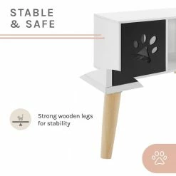 Convertible 22 in. Black and White Cat Tree End Table by Sam's Pets -Cheap Bird & Wildlife Supplies Store sam s pets cat trees scratch posts sp ct1265bw 40 1000