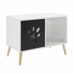 Convertible 22 in. Black and White Cat Tree End Table by Sam's Pets