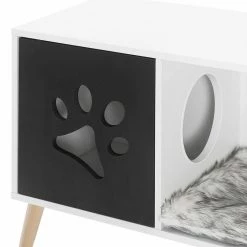 Convertible 22 in. Black and White Cat Tree End Table by Sam's Pets -Cheap Bird & Wildlife Supplies Store sam s pets cat trees scratch posts sp ct1265bw 76 1000