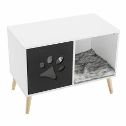 Convertible 22 in. Black and White Cat Tree End Table by Sam's Pets -Cheap Bird & Wildlife Supplies Store sam s pets cat trees scratch posts sp ct1265bw fa 1000