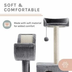 Submarine 60 in. Gray Hard Box Cat Tree by Sam's Pets 13 Submarine 60 in. Gray Hard Box Cat Tree by Sam's Pets -Cheap Bird & Wildlife Supplies Store sam s pets cat trees scratch posts sp ct1284gy 40 1000
