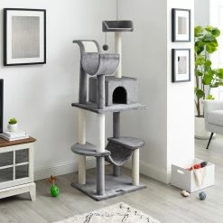 Submarine 60 in. Gray Hard Box Cat Tree by Sam's Pets 19 Submarine 60 in. Gray Hard Box Cat Tree by Sam's Pets -Cheap Bird & Wildlife Supplies Store sam s pets cat trees scratch posts sp ct1284gy 44 1000