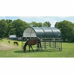 144 sq. ft. Corral Shelter w/ 1-3/8 in. Steel Frame, 7.5 oz. Green PE Cover, Patented Stabilizers, and Protective Boots by ShelterLogic 8 144 sq. ft. Corral Shelter w/ 1-3/8 in. Steel Frame, 7.5 oz. Green PE Cover, Patented Stabilizers, and Protective Boots by ShelterLogic -Cheap Bird & Wildlife Supplies Store shelterlogic accessories 51523 1f 1000