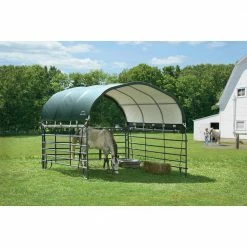 144 sq. ft. Corral Shelter w/ 1-3/8 in. Steel Frame, 7.5 oz. Green PE Cover, Patented Stabilizers, and Protective Boots by ShelterLogic 7 144 sq. ft. Corral Shelter w/ 1-3/8 in. Steel Frame, 7.5 oz. Green PE Cover, Patented Stabilizers, and Protective Boots by ShelterLogic -Cheap Bird & Wildlife Supplies Store shelterlogic accessories 51523 4f 1000