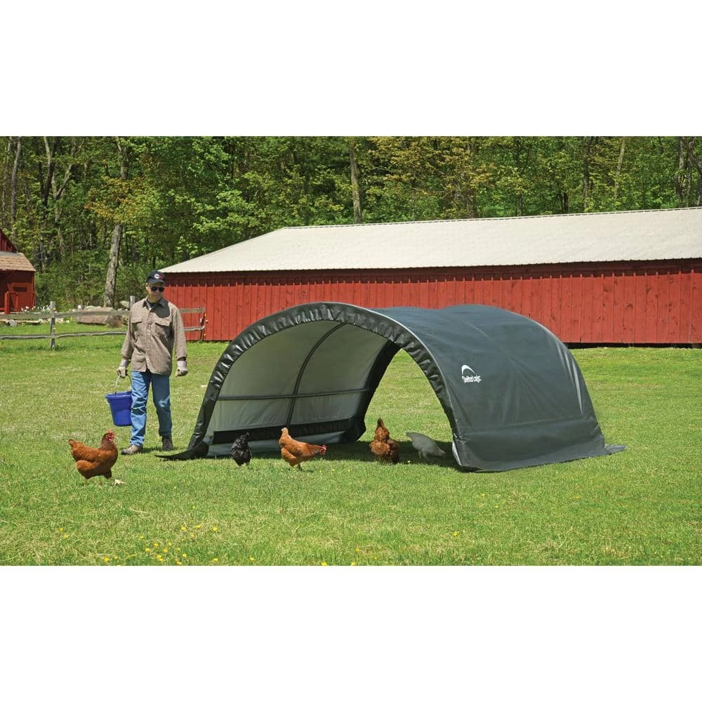 8 ft. W x 10 ft. D x 5 ft. H Small Round Livestock Portable Shelter with Waterproof UV Protecting Fabric by ShelterLogic 6 8 ft. W x 10 ft. D x 5 ft. H Small Round Livestock Portable Shelter with Waterproof UV Protecting Fabric by ShelterLogic - Image 6