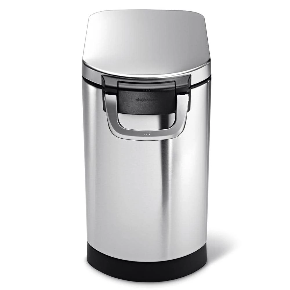 Medium Pet Food Storage Can in Fingerprint-Proof Brushed Stainless Steel by simplehuman 4 Medium Pet Food Storage Can in Fingerprint-Proof Brushed Stainless Steel by simplehuman - Image 4