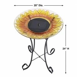 Sunflower Glass Solar Birdbath by Smart Solar 13 Sunflower Glass Solar Birdbath by Smart Solar -Cheap Bird & Wildlife Supplies Store smart solar bird bath fountains 20222r01 1d 1000