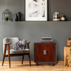 Dyad Wooden Cat Litter Box - Mocha Walnut by Staart -Cheap Bird & Wildlife Supplies Store staart litter boxes houses st k100010 4f 1000