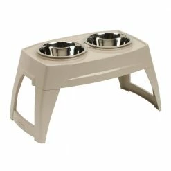 Elevated Feeding Tray Dog in Taupe (2-Pack) by Suncast