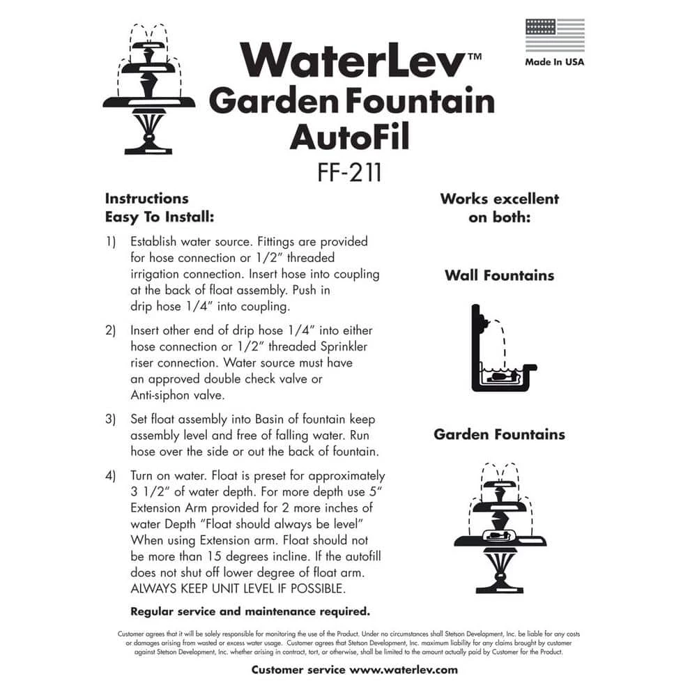 WaterLev Auto-Fill System for Outdoor Fountains Maintains The Water Level by Sunnydaze Decor 2 WaterLev Auto-Fill System for Outdoor Fountains Maintains The Water Level by Sunnydaze Decor - Image 2