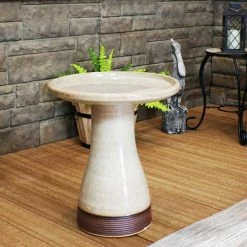 Duo-Tone Yam Glazed Ceramic Outdoor Bird Bath, UV/Frost Resistant by Sunnydaze Decor 13 Duo-Tone Yam Glazed Ceramic Outdoor Bird Bath, UV/Frost Resistant by Sunnydaze Decor -Cheap Bird & Wildlife Supplies Store sunnydaze decor bird bath fountains ap 367 31 1000