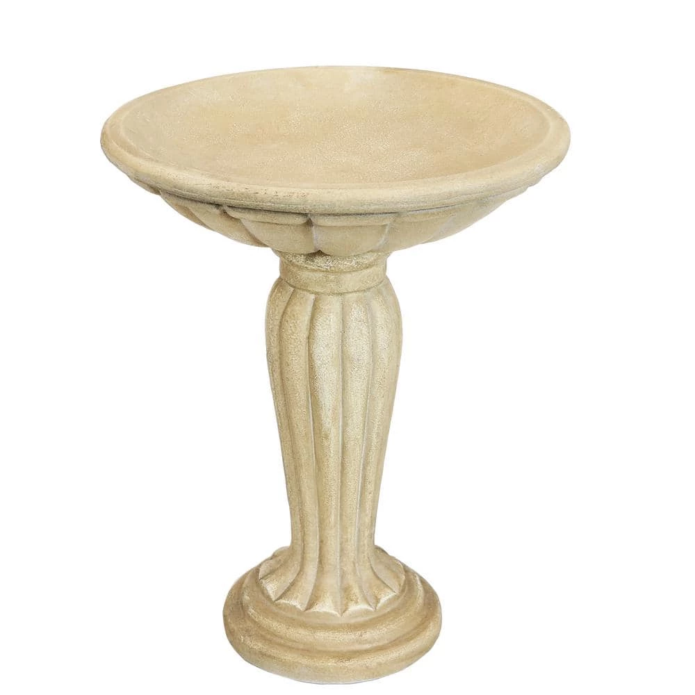 Grecian Garden Reinforced Concrete Bird Bath 16 in. by Sunnydaze Decor 1 Grecian Garden Reinforced Concrete Bird Bath 16 in. by Sunnydaze Decor