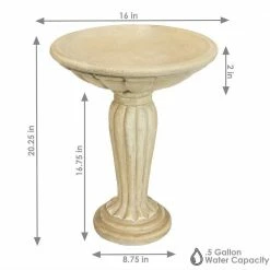 Grecian Garden Reinforced Concrete Bird Bath 16 in. by Sunnydaze Decor 10 Grecian Garden Reinforced Concrete Bird Bath 16 in. by Sunnydaze Decor -Cheap Bird & Wildlife Supplies Store sunnydaze decor bird bath fountains fwd 488 c3 1000