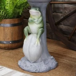 Polyresin Brooding Frog on Stone Outdoor Garden Bird Bath by Sunnydaze Decor 19 Polyresin Brooding Frog on Stone Outdoor Garden Bird Bath by Sunnydaze Decor -Cheap Bird & Wildlife Supplies Store sunnydaze decor bird bath fountains wnc 796 fa 1000