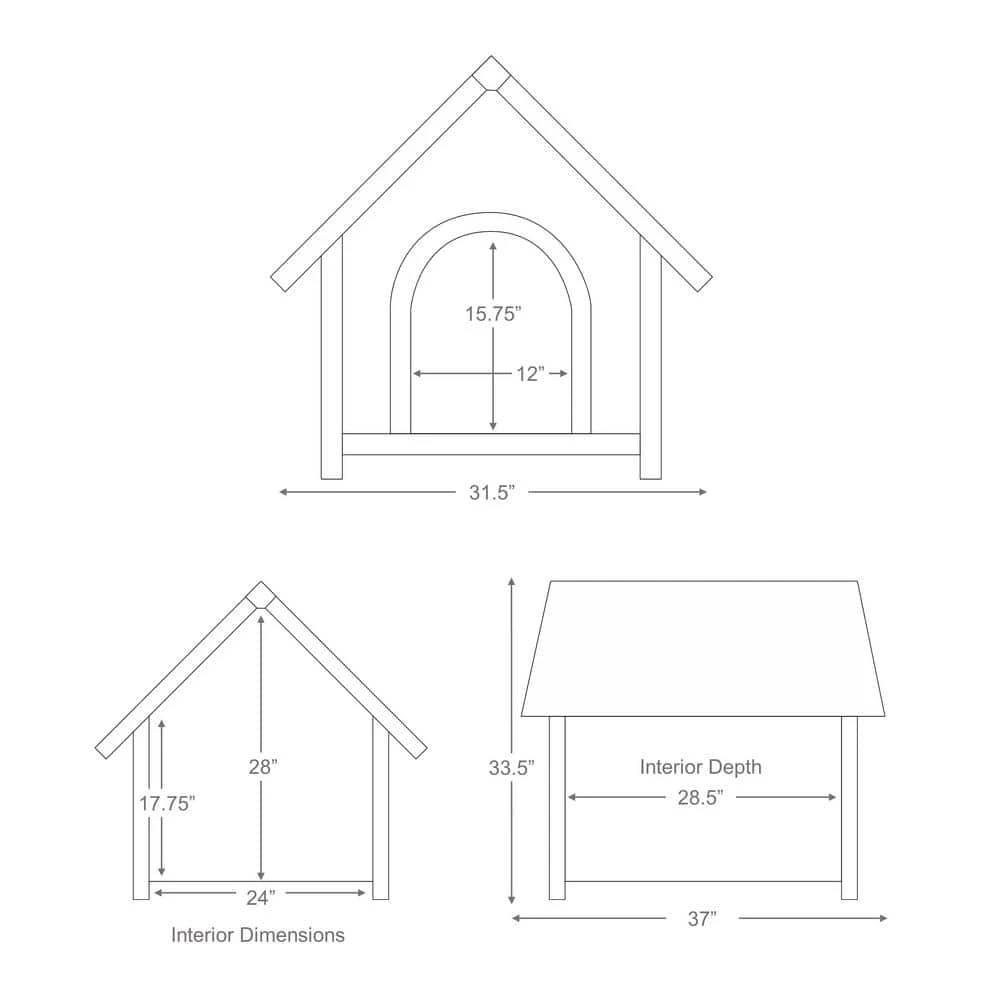 Nantucket Large Dog House in Tan/White by TRIXIE 3 Nantucket Large Dog House in Tan/White by TRIXIE - Image 3