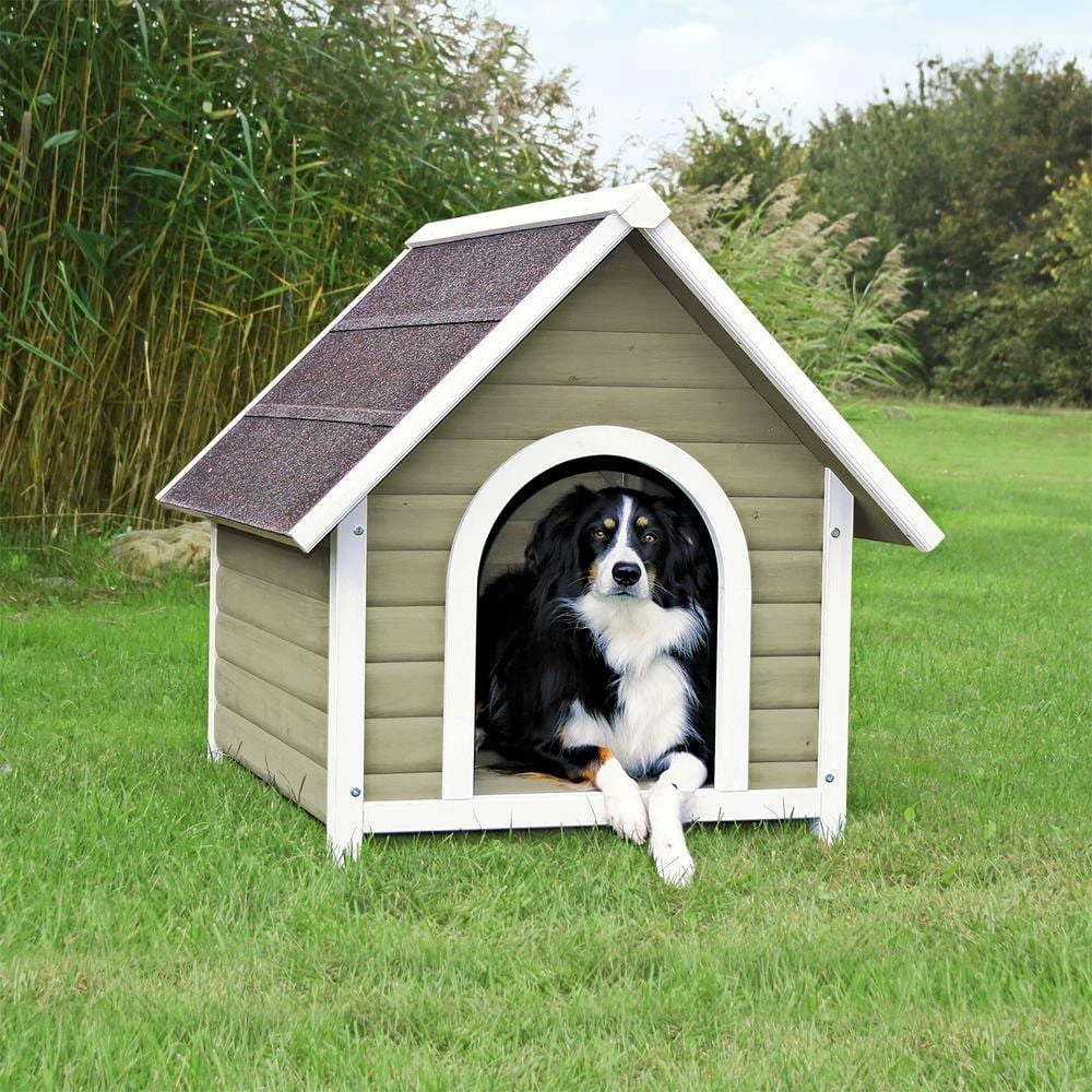 Nantucket Large Dog House in Tan/White by TRIXIE 2 Nantucket Large Dog House in Tan/White by TRIXIE - Image 2
