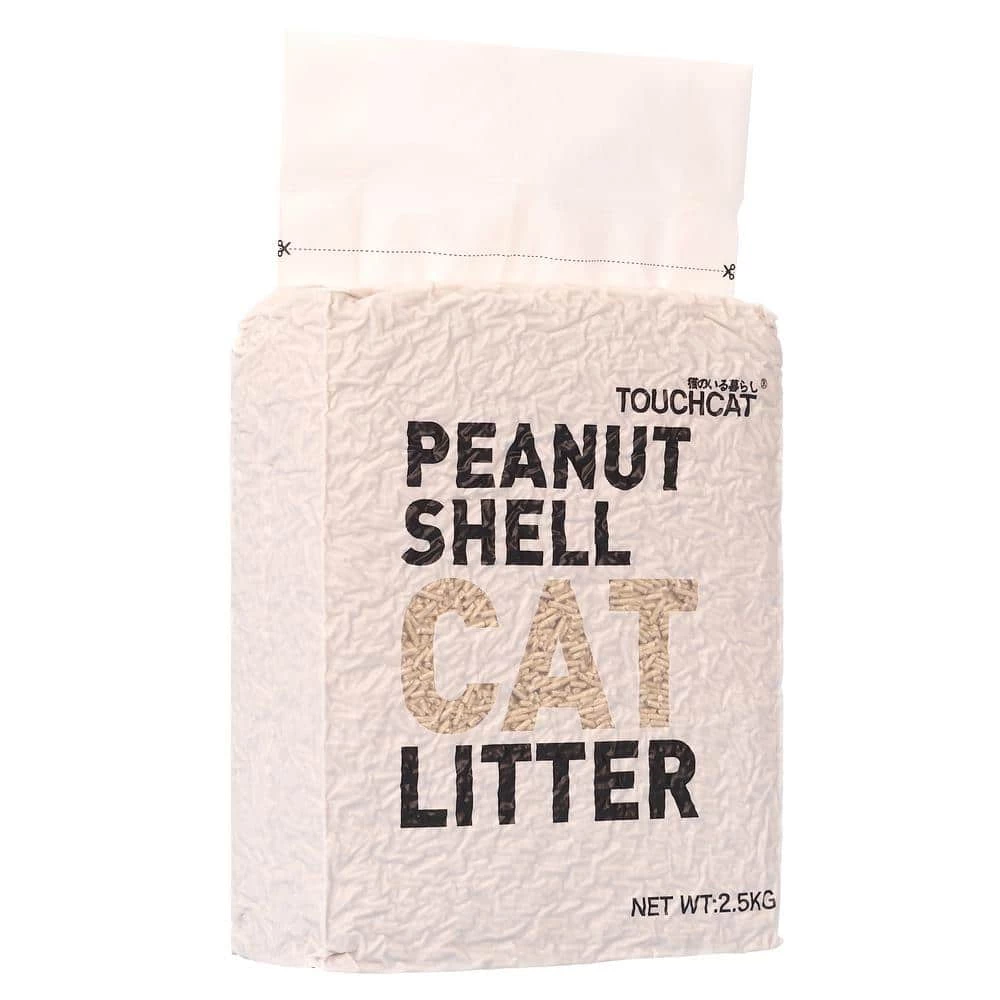 High-Clumping Eco-Friendly Peanut Shell Kitty Cat Litter by Touchcat 1 High-Clumping Eco-Friendly Peanut Shell Kitty Cat Litter by Touchcat