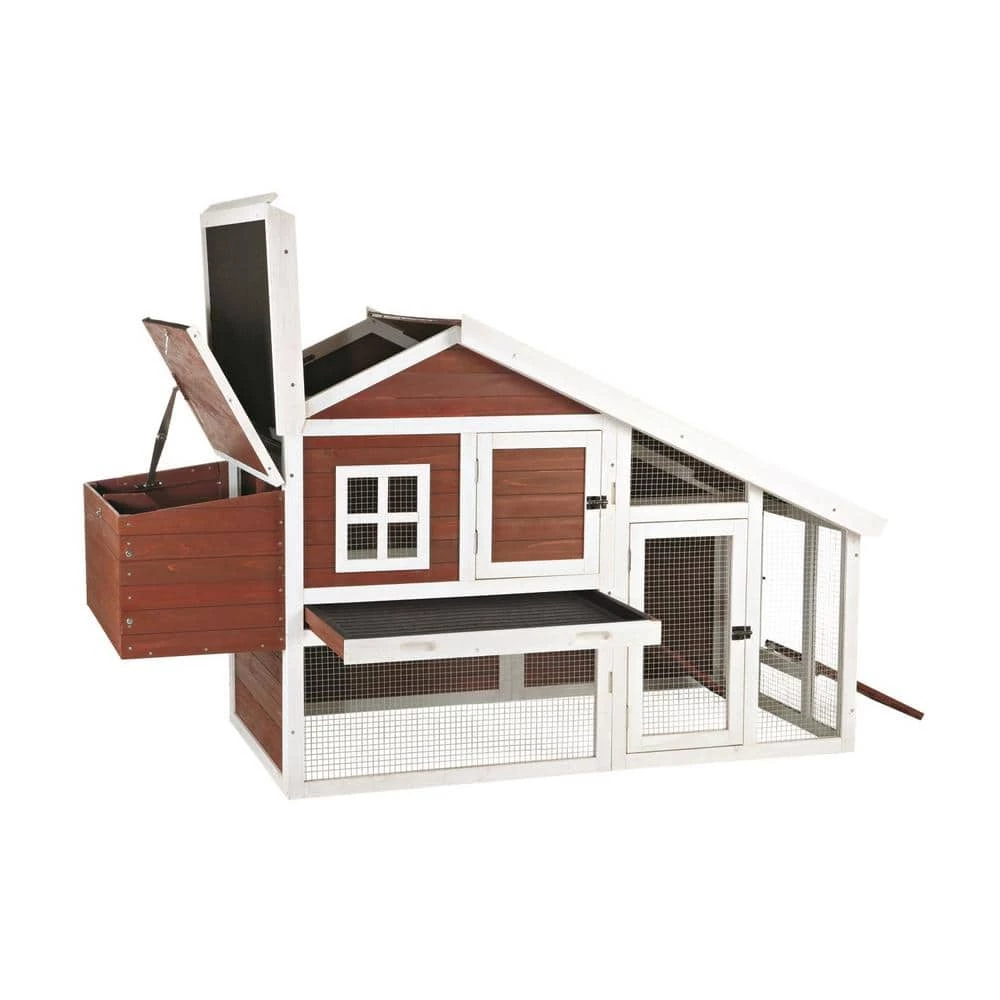 Brown-White Chicken Coop with a View by TRIXIE 4 Brown-White Chicken Coop with a View by TRIXIE - Image 4