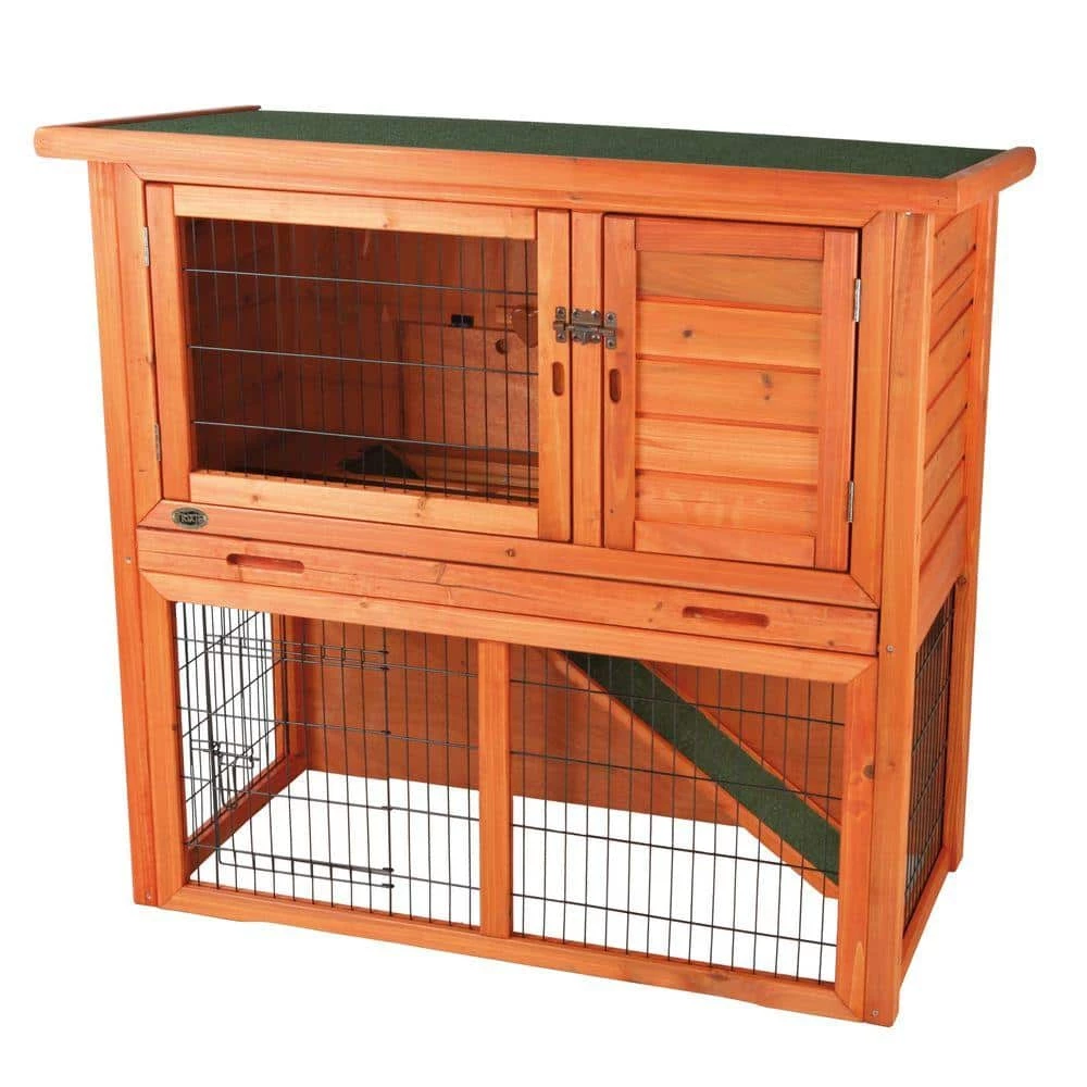 4 ft. x 2 ft. x 3 ft. Rabbit Hutch with Sloped Roof by TRIXIE 1 4 ft. x 2 ft. x 3 ft. Rabbit Hutch with Sloped Roof by TRIXIE