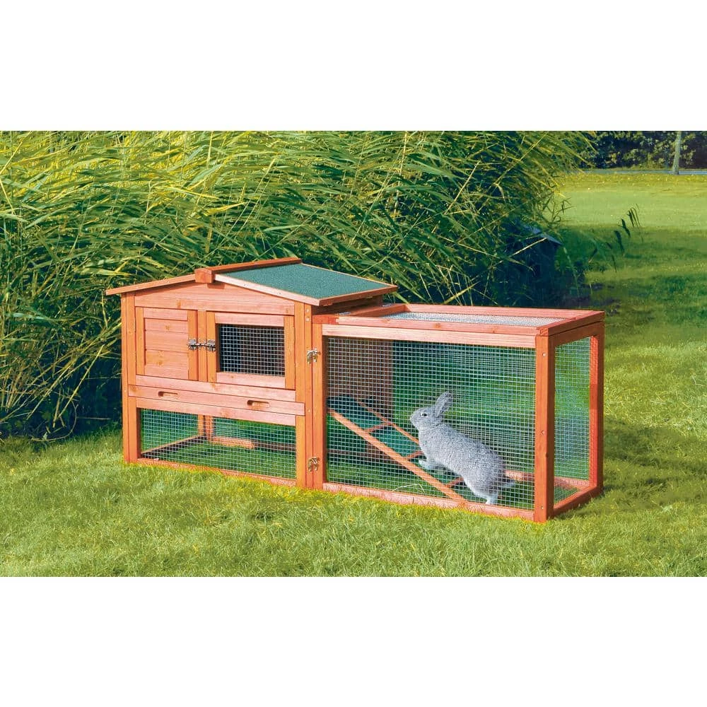 5.1 ft. x 1.7 ft. x 2.3 ft. Extra-Small Rabbit Enclosure with Outdoor Run Hutch by TRIXIE 4 5.1 ft. x 1.7 ft. x 2.3 ft. Extra-Small Rabbit Enclosure with Outdoor Run Hutch by TRIXIE - Image 4