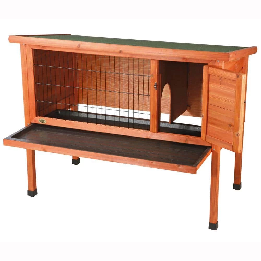 3.4 ft. x 2.1 ft. x 3 ft. Medium 1-Story Rabbit Hutch by TRIXIE 2 3.4 ft. x 2.1 ft. x 3 ft. Medium 1-Story Rabbit Hutch by TRIXIE - Image 2