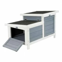 Small Animal Hutch, Gray and White by TRIXIE -Cheap Bird & Wildlife Supplies Store trixie beds cages 62390 4f 1000