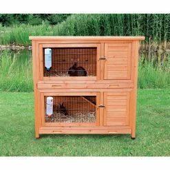3.8 ft. x 2.1 ft. x 3.6 ft. 2-in-1 Rabbit Hutch by TRIXIE -Cheap Bird & Wildlife Supplies Store trixie beds cages 62402 31 1000