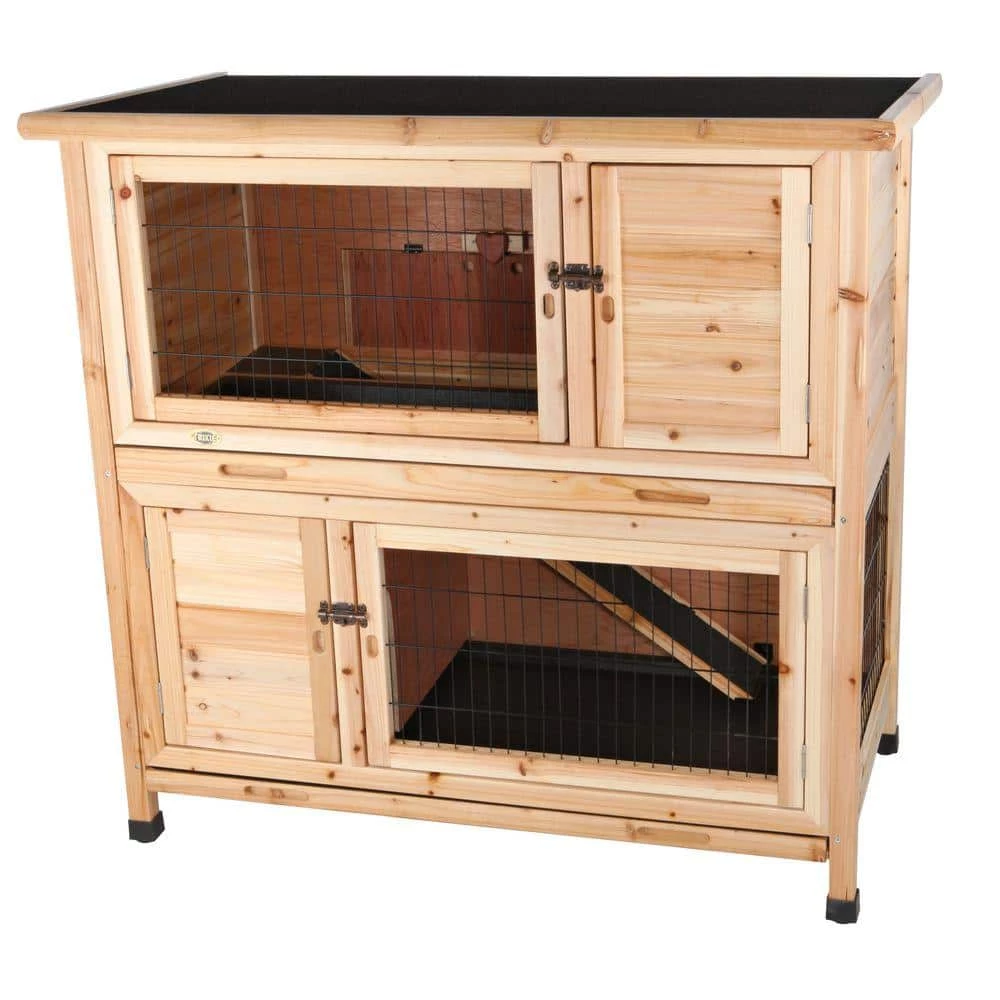 3.75 ft. x 2 ft. x 3.5 ft. Medium 2-Story Rabbit Hutch by TRIXIE 1 3.75 ft. x 2 ft. x 3.5 ft. Medium 2-Story Rabbit Hutch by TRIXIE