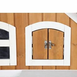 30.5 in. L x 22.75 in. W x 35.25 in. H 2-Story Wooden Cat Cottage by TRIXIE -Cheap Bird & Wildlife Supplies Store trixie cat houses 44095 c3 1000