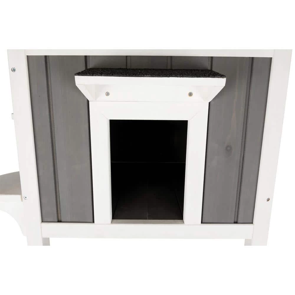 25 in. x 21.5 in. x 29.75 in. Pet Home with Shade in Gray/White by TRIXIE 4 25 in. x 21.5 in. x 29.75 in. Pet Home with Shade in Gray/White by TRIXIE - Image 4
