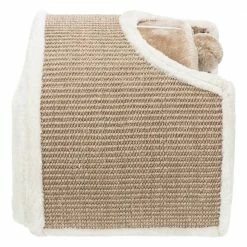 Cuddly Condos with Tunnel : Peek-a-Boo Holes : Sisal Scratching Surface : Light Brown by TRIXIE -Cheap Bird & Wildlife Supplies Store trixie cat trees scratch posts 43004 1f 1000