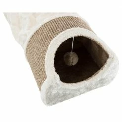 Cuddly Condos with Tunnel : Peek-a-Boo Holes : Sisal Scratching Surface : Light Brown by TRIXIE -Cheap Bird & Wildlife Supplies Store trixie cat trees scratch posts 43004 4f 1000