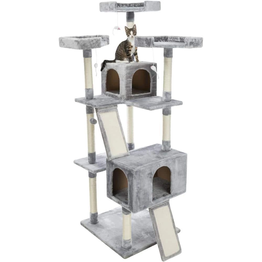 X-Large Gray Celeste Cat Tower by TRIXIE 6 X-Large Gray Celeste Cat Tower by TRIXIE - Image 6