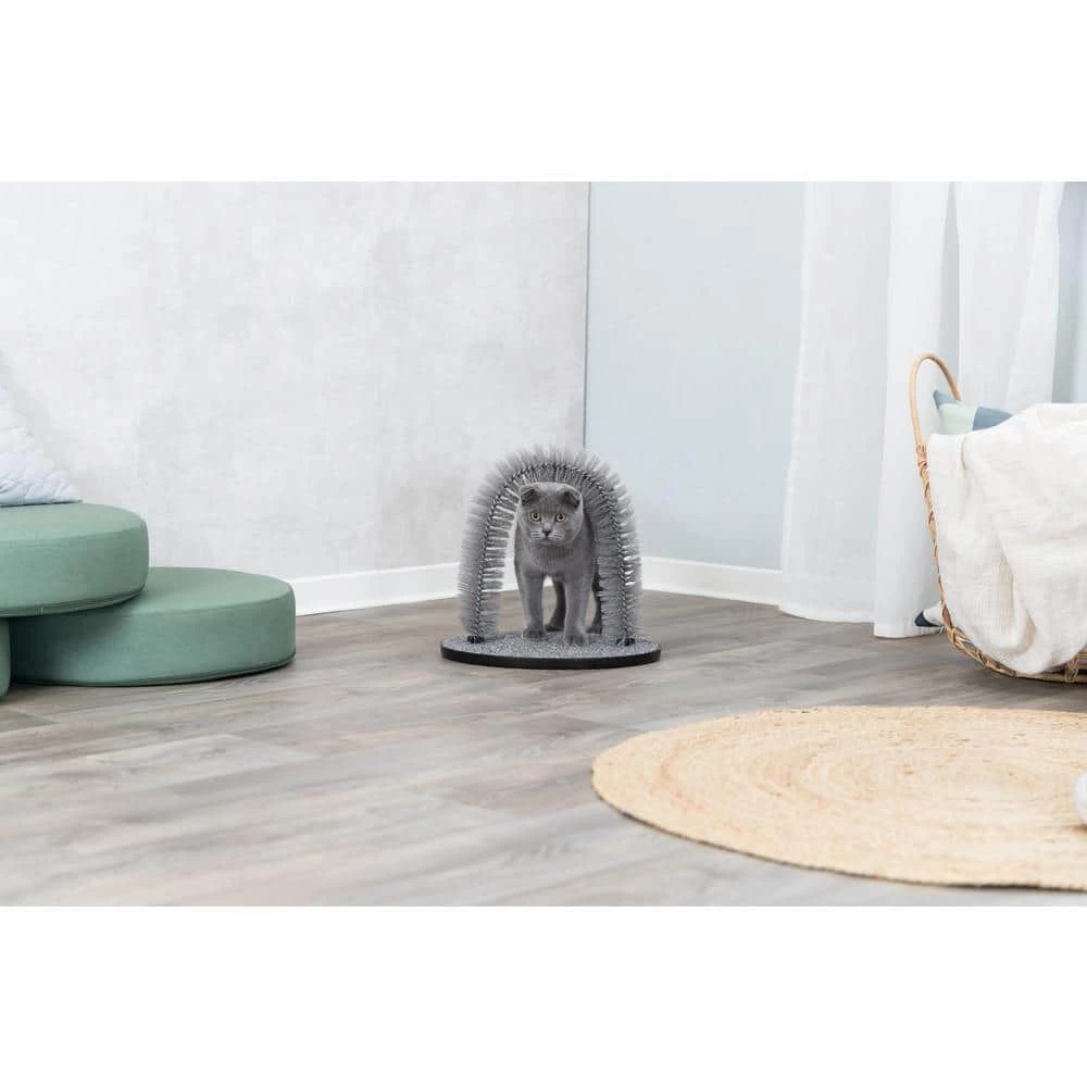 Cat Massager and Self Grooming Arch, Bristle Ring Brush, Carpet Base Scratcher, Cat Self Groomer by TRIXIE 4 Cat Massager and Self Grooming Arch, Bristle Ring Brush, Carpet Base Scratcher, Cat Self Groomer by TRIXIE - Image 4